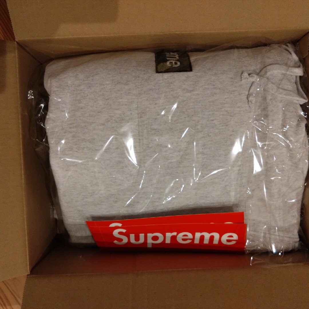 スウェットsupreme box logo  ash grey サイズL シュプリーム