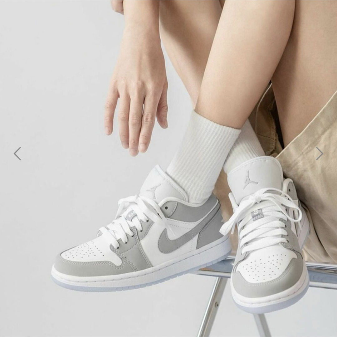 NIKE - AIR JORDAN 1 LOW エアジョーダン ウルフグレー 25.0cmの NIKE - AIR JORDAN 1 LOW エアジョーダン ウルフグレー 25.0cmの