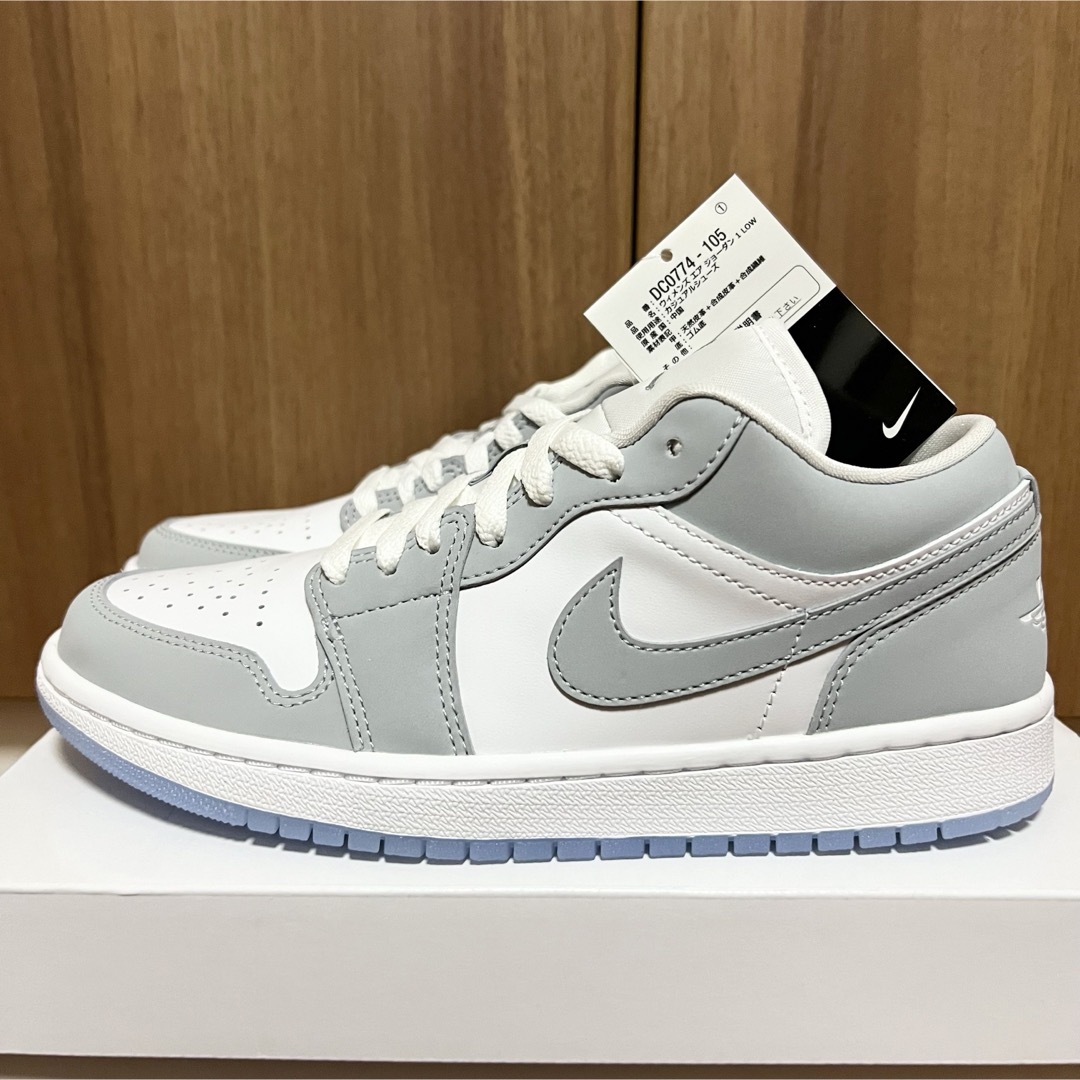 NIKE - AIR JORDAN 1 LOW エアジョーダン ウルフグレー 25.0cmの