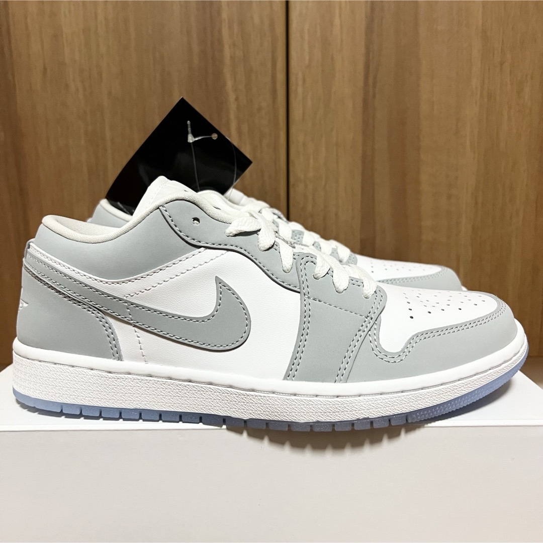 NIKE - AIR JORDAN 1 LOW エアジョーダン ウルフグレー 25.0cmの NIKE - AIR JORDAN 1 LOW エアジョーダン ウルフグレー 25.0cmの