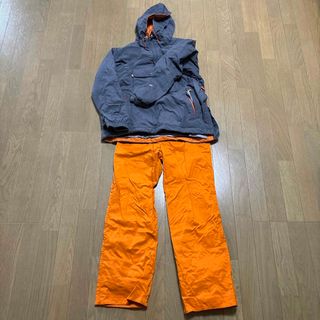 DESCENTE - DESCENTE スノーウェア セットアップ 裏ボア サスペンダー