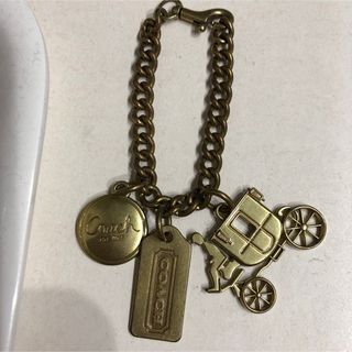 コーチ(COACH)のCoach コーチ　バッグチャーム　 馬車  チャーム チェーン ゴールド系(キーホルダー)