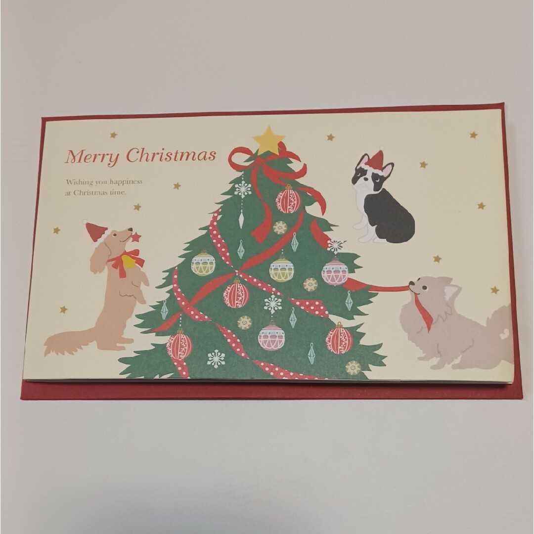 クリスマスカード　ポップアップ　犬 その他のその他(その他)の商品写真