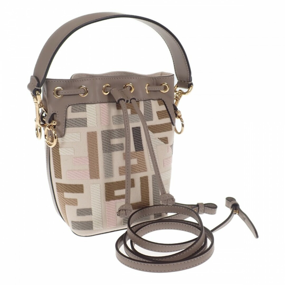 FENDI(フェンディ)の【中古】【Sランク】FENDI フェンディ モントレゾールミニバッグ 8BS010 APKE F1MB4 2way ショルダーバッグ ハンドバッグ キャンバス レザー マルチ【ISEYA】 レディースのバッグ(その他)の商品写真