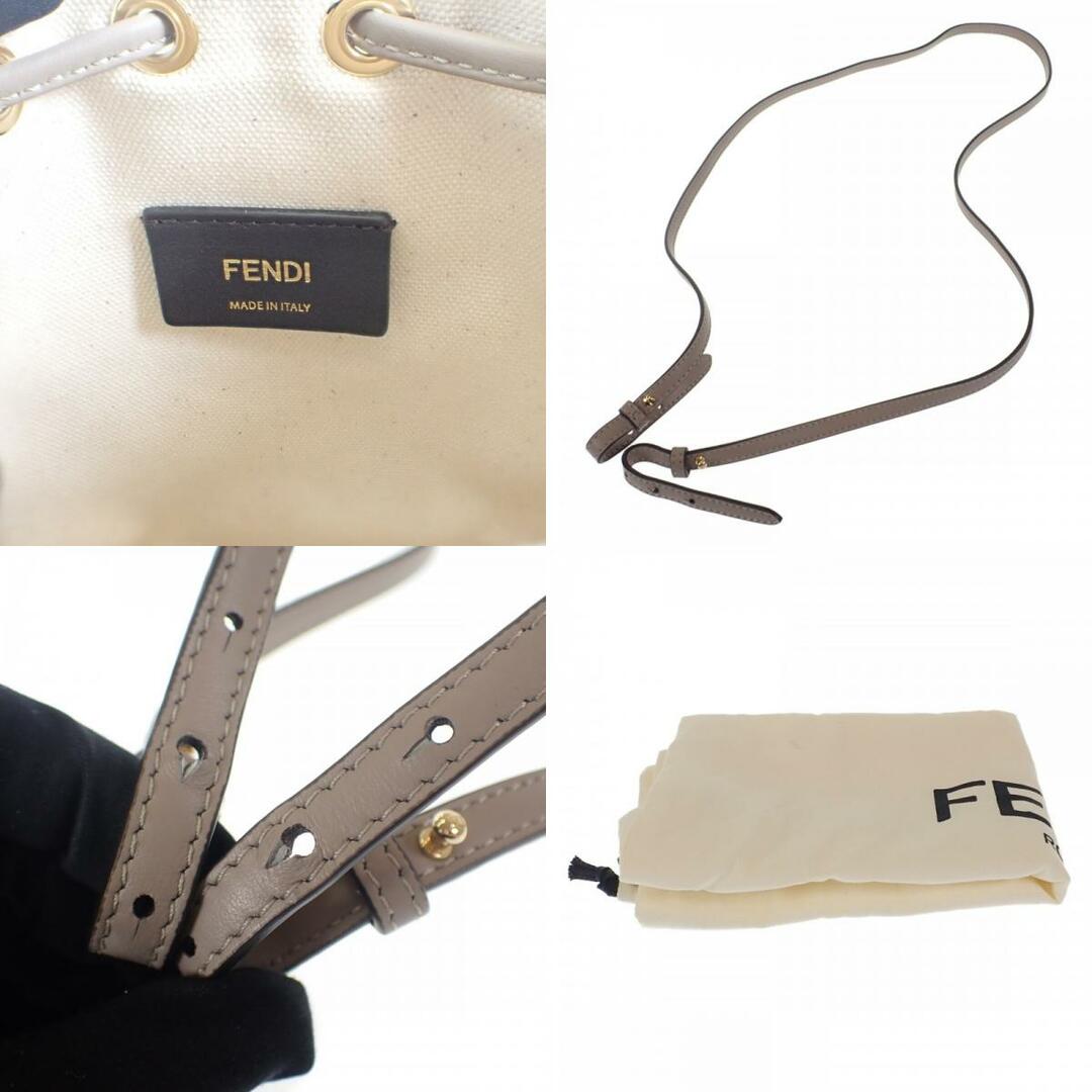 FENDI(フェンディ)の【中古】【Sランク】FENDI フェンディ モントレゾールミニバッグ 8BS010 APKE F1MB4 2way ショルダーバッグ ハンドバッグ キャンバス レザー マルチ【ISEYA】 レディースのバッグ(その他)の商品写真