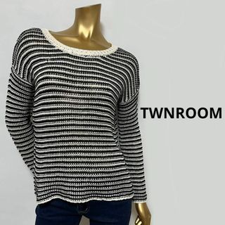 ツインルーム(TWNROOM)の【3370】TWNROOM ボーダー ニット F(ニット/セーター)