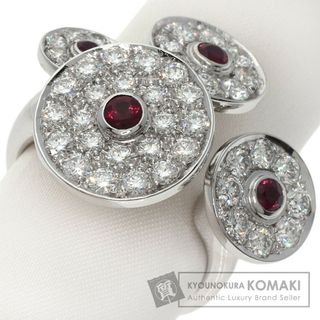 SELECT JEWELRY ルビー ダイヤモンド リング・指輪 K18WG レディース(リング(指輪))