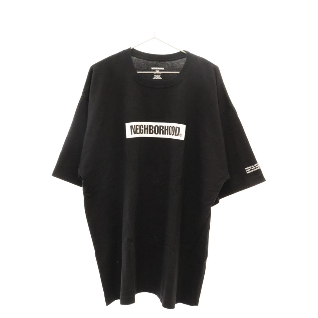 NEIGHBORHOOD(ネイバーフッド)のNEIGHBORHOOD ネイバーフッド ボックスロゴプリント クルーネック半袖Tシャツ ブラック メンズのトップス(Tシャツ/カットソー(半袖/袖なし))の商品写真