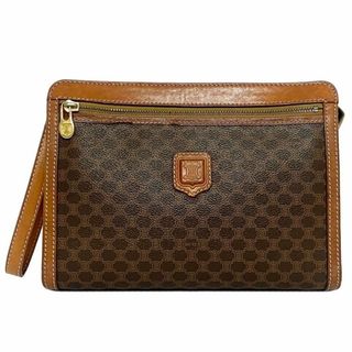 セリーヌ(celine)のセリーヌ クラッチバッグ ブラウン マカダム 美品(クラッチバッグ)