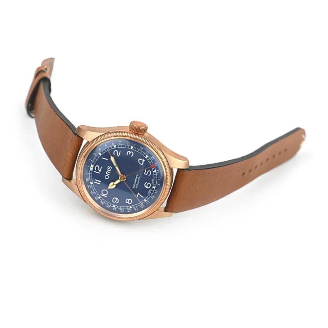 ORIS(オリス)の新品 40万oris ビッグクラウン ブロンズ ポインターデイトハミルトン  メンズの時計(腕時計(アナログ))の商品写真