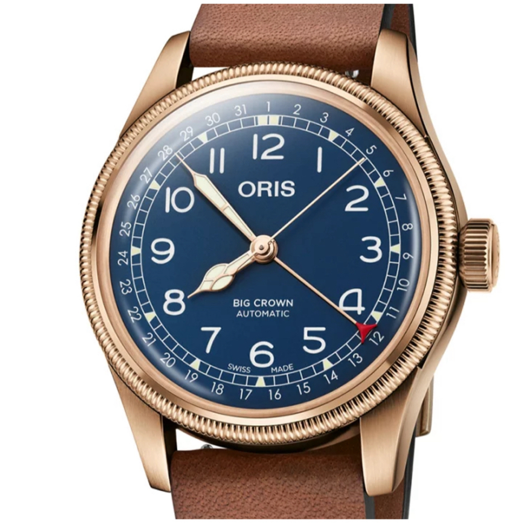 ORIS(オリス)の新品 40万oris ビッグクラウン ブロンズ ポインターデイトハミルトン  メンズの時計(腕時計(アナログ))の商品写真