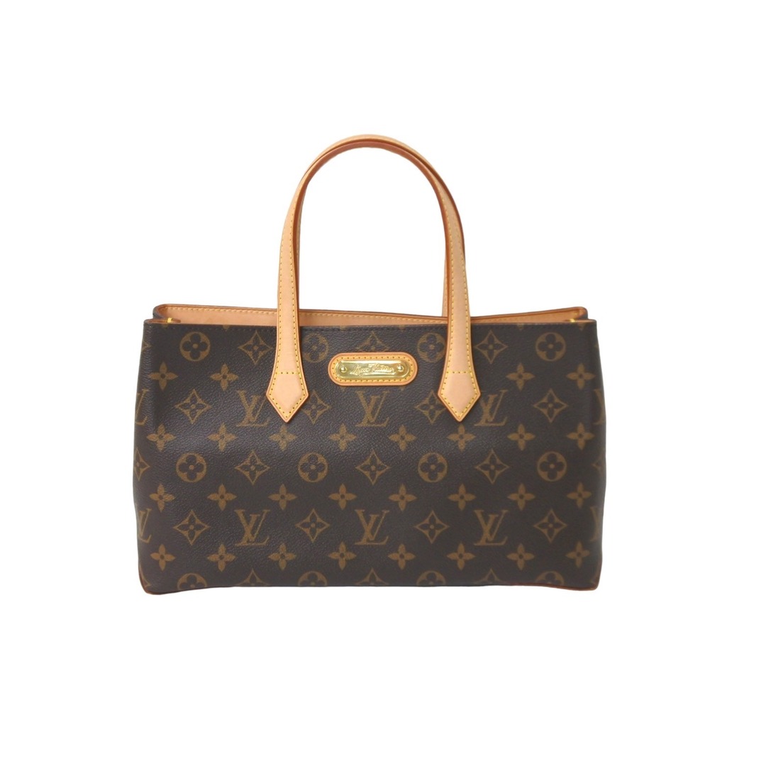 LOUIS VUITTON ルイヴィトン ハンドバッグ M45643 ウィルシャーPM モノグラム ブラウン ゴールド金具 美品  58030内側