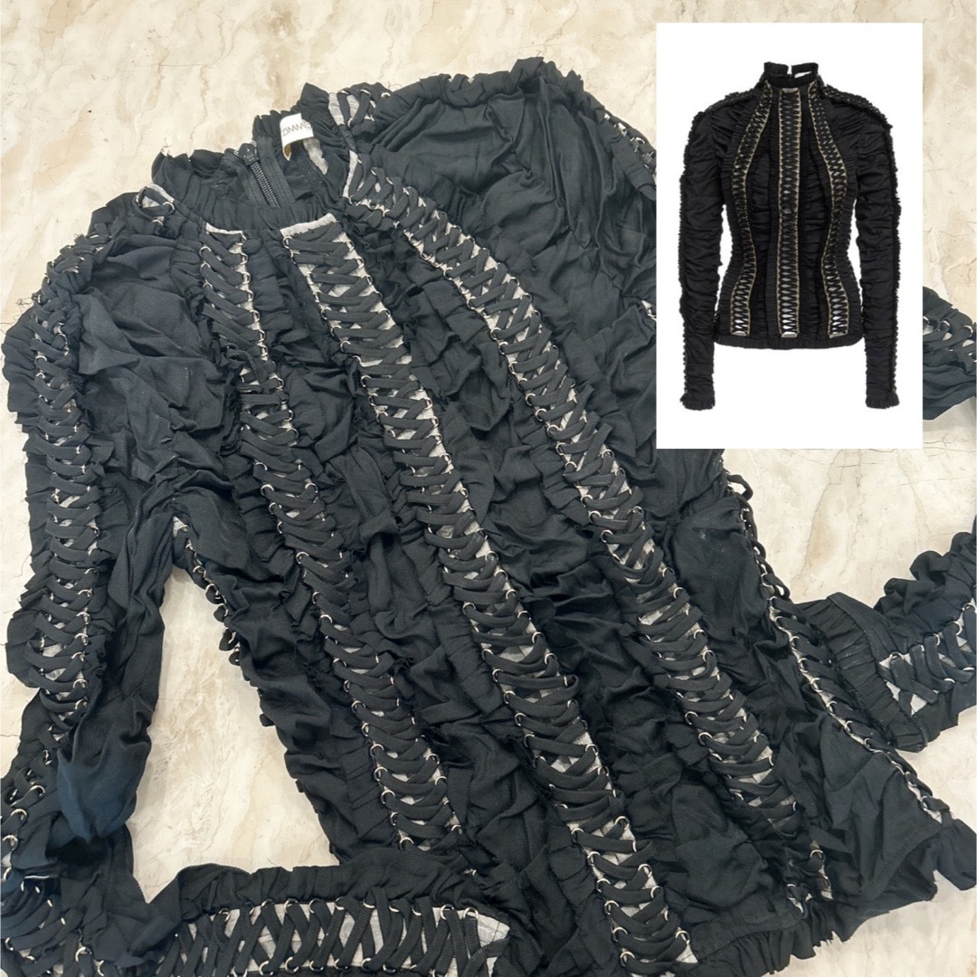 SELF PORTRAIT(セルフポートレイト)のZimmerman lace up tops レディースのトップス(カットソー(長袖/七分))の商品写真