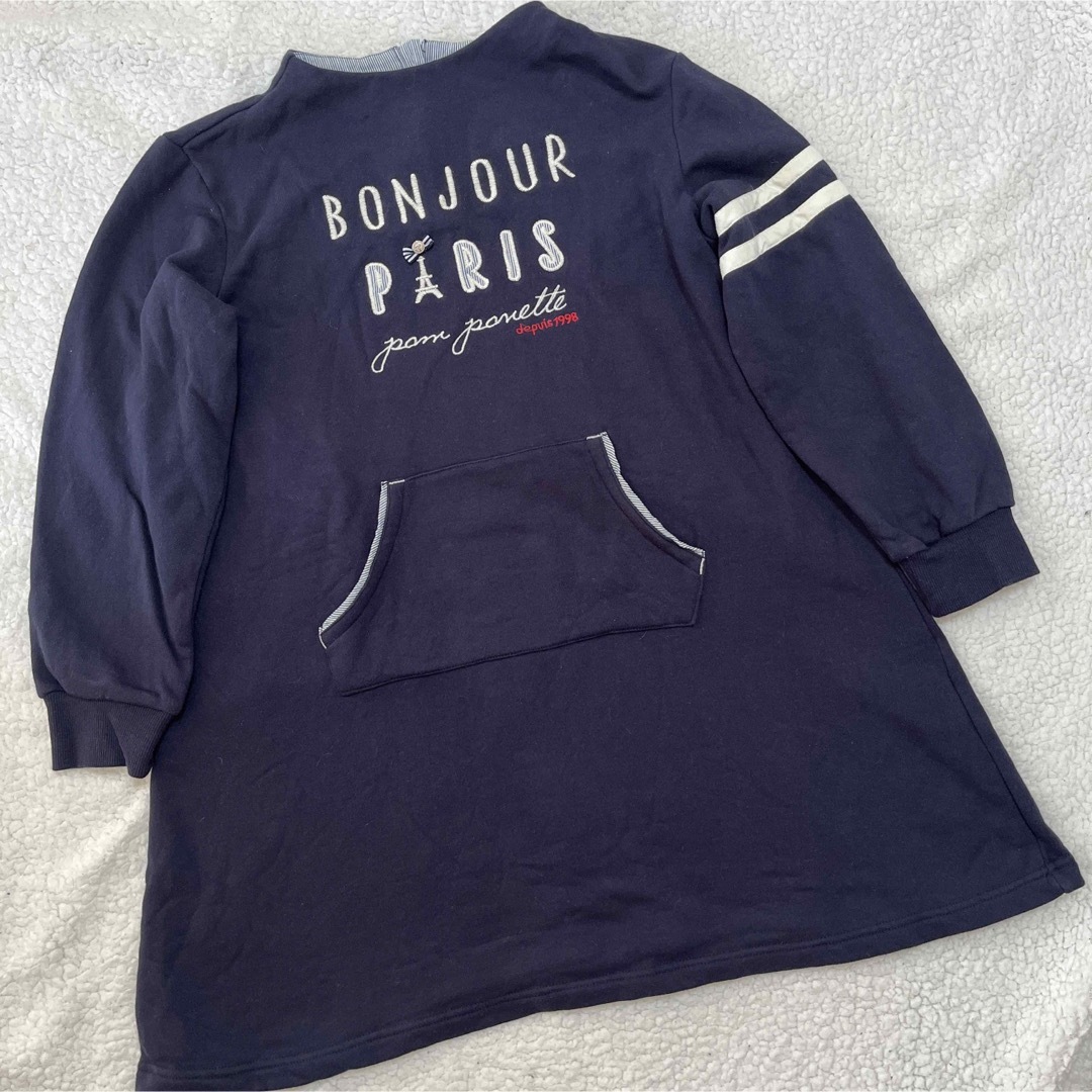 pom ponette(ポンポネット)のポンポネットジュニア　L 160 ネイビー　ワンピース　トレーナー キッズ/ベビー/マタニティのキッズ服女の子用(90cm~)(その他)の商品写真