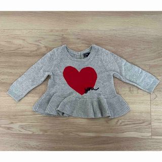 ベビーギャップ(babyGAP)の子供服 GAP 6-12M ペプラム ニット 美品(ニット/セーター)