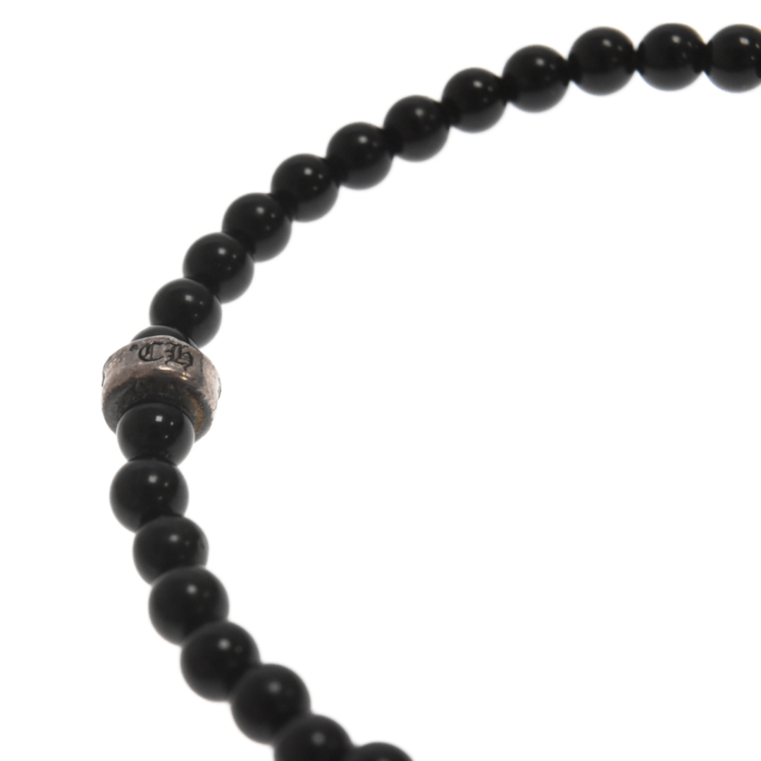 Chrome Hearts(クロムハーツ)のCHROME HEARTS クロムハーツ 4mm BEAD 4mmビーズブレス ブレスレット ブラック/シルバー メンズのアクセサリー(ブレスレット)の商品写真