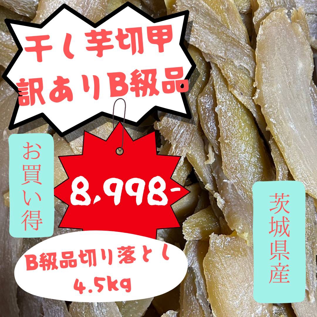 食品SB4.5K茨城県産 干し芋 訳あり セッコウ 切り落としB級4.5キロ