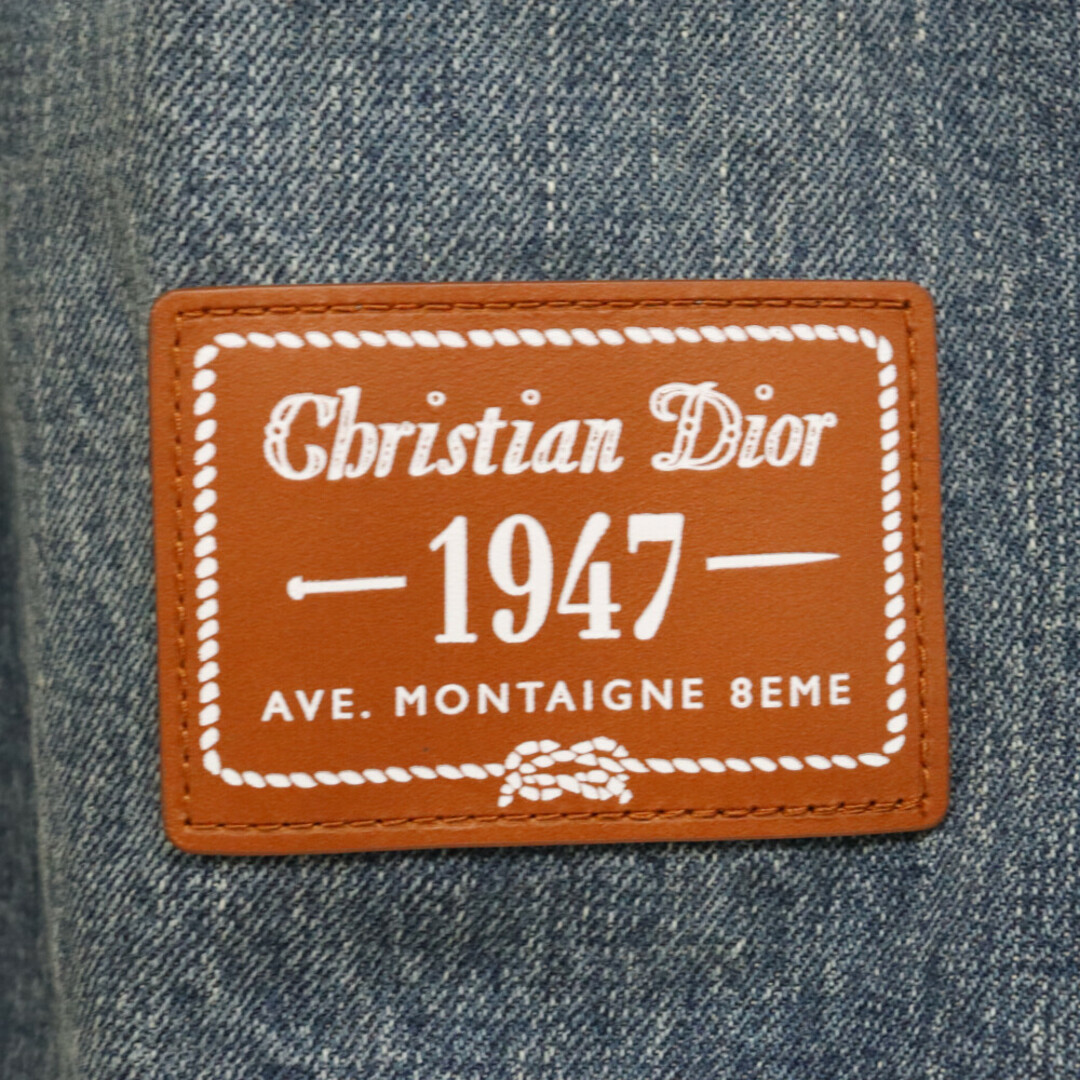 Dior(ディオール)のDIOR ディオール Plain Logo Denim 1947デニムジャケット 293D489AY513 インディゴブルー メンズのジャケット/アウター(Gジャン/デニムジャケット)の商品写真