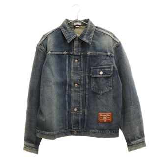 ディオール(Dior)のDIOR ディオール Plain Logo Denim 1947デニムジャケット 293D489AY513 インディゴブルー(Gジャン/デニムジャケット)