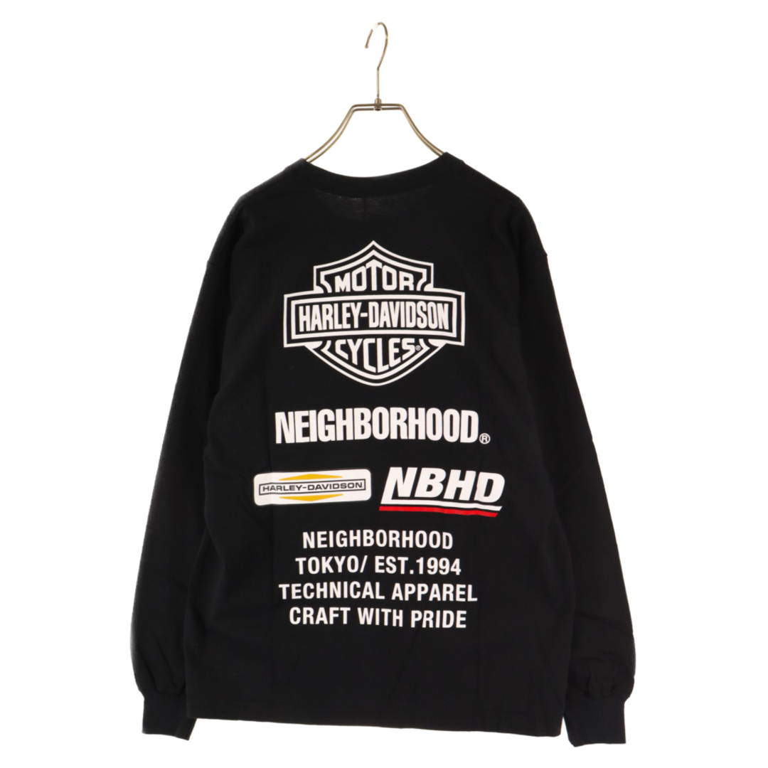 NEIGHBORHOOD(ネイバーフッド)のNEIGHBORHOOD ネイバーフッド 22AW×HARLEY-DAVIDSON ハーレーダビッドソン 長袖プリントTシャツ ブラック 222PC05N-CS01 メンズのトップス(Tシャツ/カットソー(七分/長袖))の商品写真