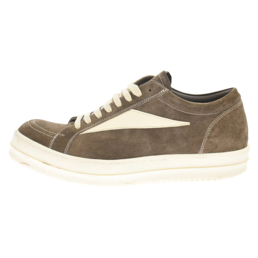 29センチワイズRick Owens リックオウエンス VINTAGE SNEAKS ヴィンテージ レザーローカットスニーカー ブラウン RU01C4897LVSLPO