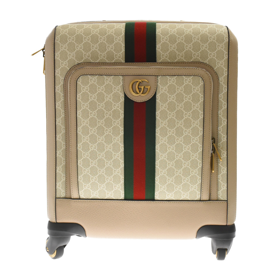 Gucci(グッチ)のGUCCI グッチ SAVOY 693646 サヴォイ GGスプリームキャンバス キャリーオンスーツケース スモール ホワイト シェリーライン メンズのアクセサリー(その他)の商品写真