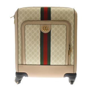 グッチ(Gucci)のGUCCI グッチ SAVOY 693646 サヴォイ GGスプリームキャンバス キャリーオンスーツケース スモール ホワイト シェリーライン(その他)