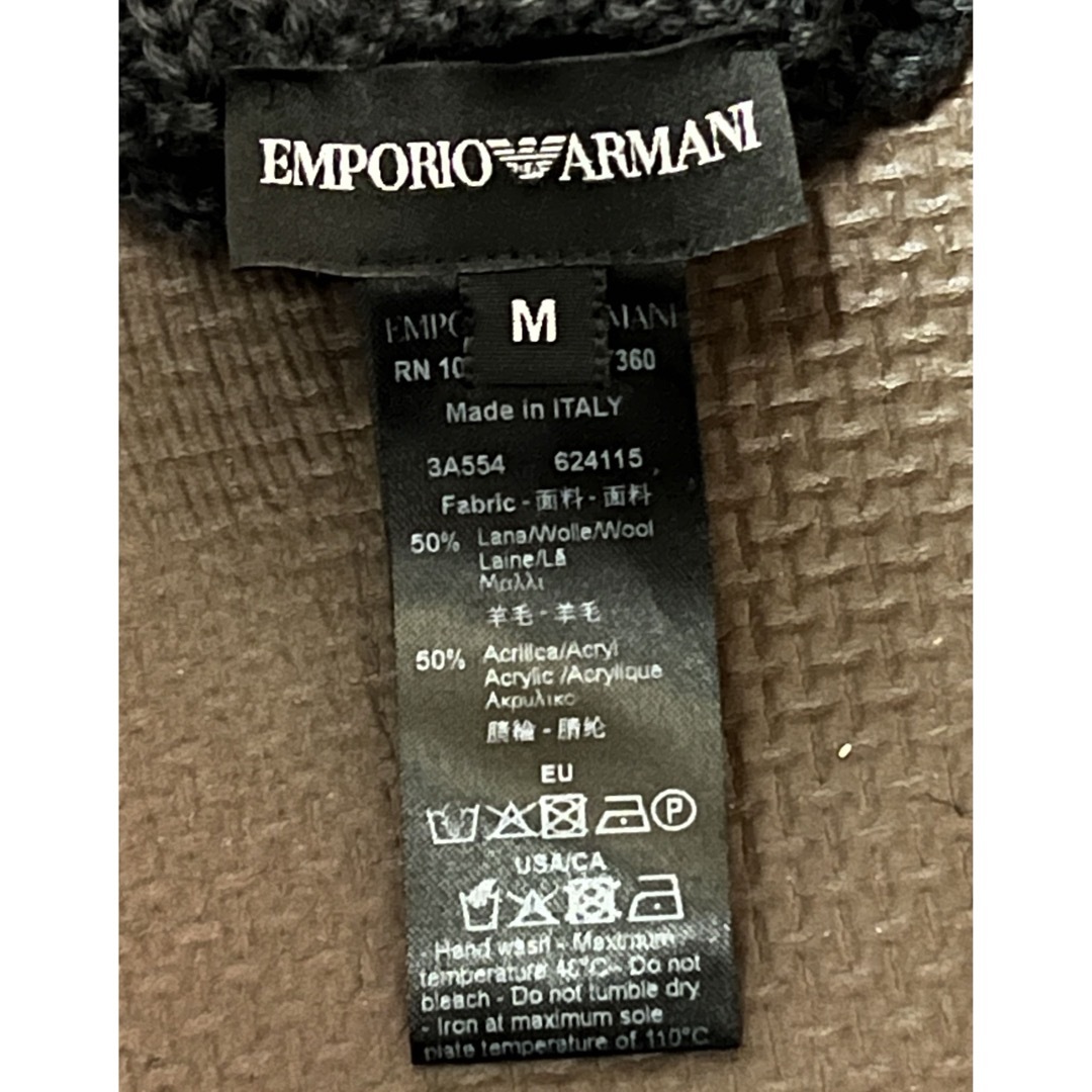 Emporio Armani(エンポリオアルマーニ)のエンポリオアルマーニ EMPORIOARMANI ニット 手袋 グレー M メンズのファッション小物(手袋)の商品写真