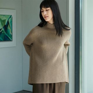 セオリーリュクス(Theory luxe)のtheory luxe 20AW ハイネック ヘリンボーン プルオーバーニット(ニット/セーター)