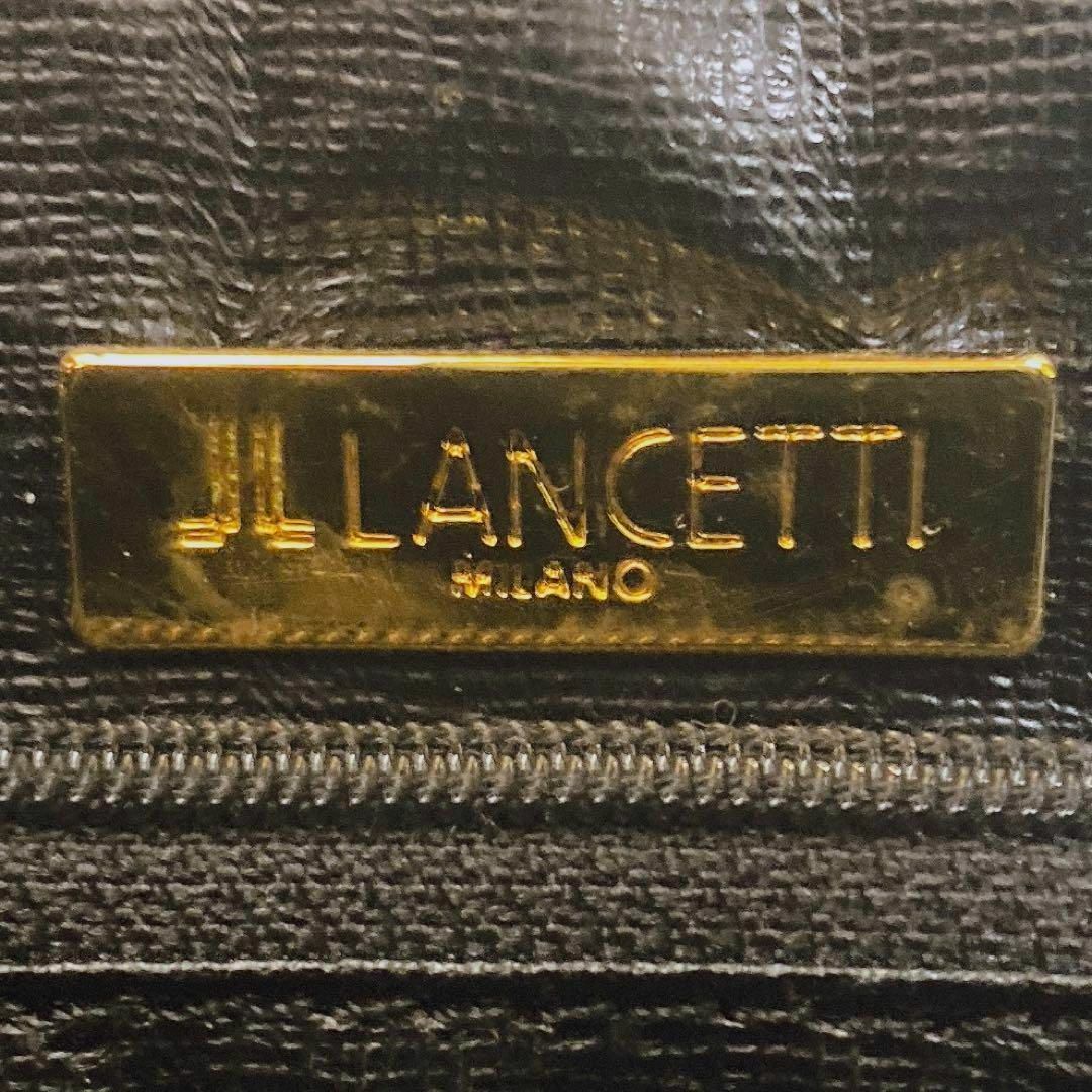 LANCETTI(ランチェッティ)の美品　LANCETTI　ランチェッティ　ハンドバッグ　ブラック　黒 レディースのバッグ(ハンドバッグ)の商品写真