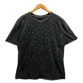 ザラ(ZARA)のザラ トップス Tシャツ ストーン 無地 半袖 S グレー シルバー レディース(Tシャツ(半袖/袖なし))