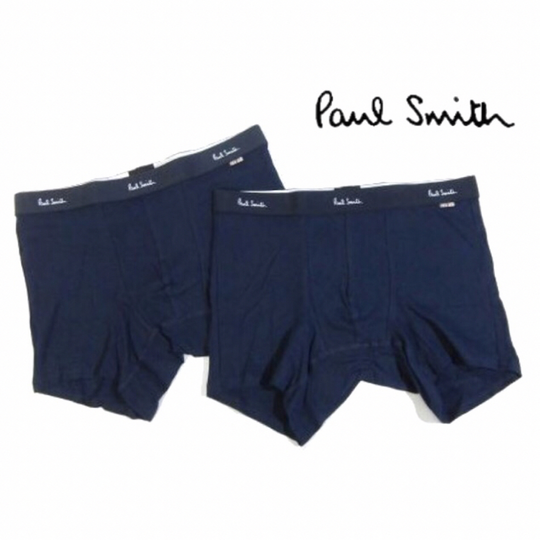 Paul Smith(ポールスミス)の【ポールスミス/Paul Smith】ショートボクサーパンツ・LL・ネイビー×2 メンズのアンダーウェア(ボクサーパンツ)の商品写真