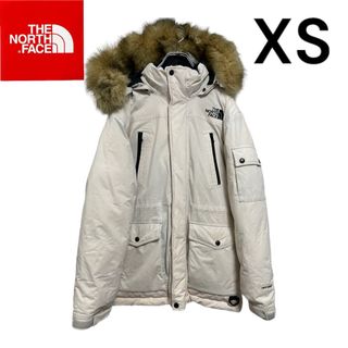 ノースフェイス(THE NORTH FACE) 白 ダウンジャケット(メンズ)（ファー