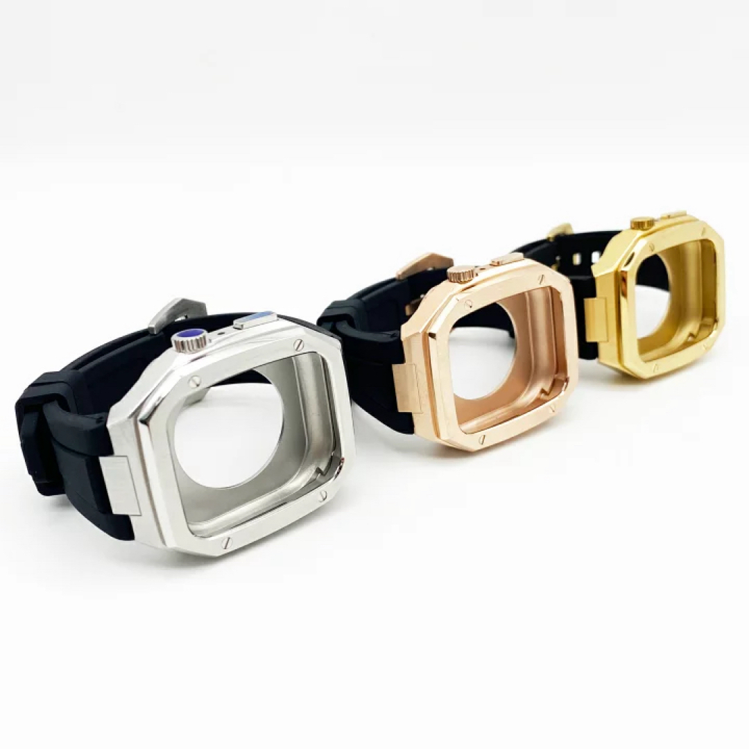 Apple Watch(アップルウォッチ)のApple Watch 44mm 45mm アップルウォッチ ステンレスカバー メンズの時計(金属ベルト)の商品写真