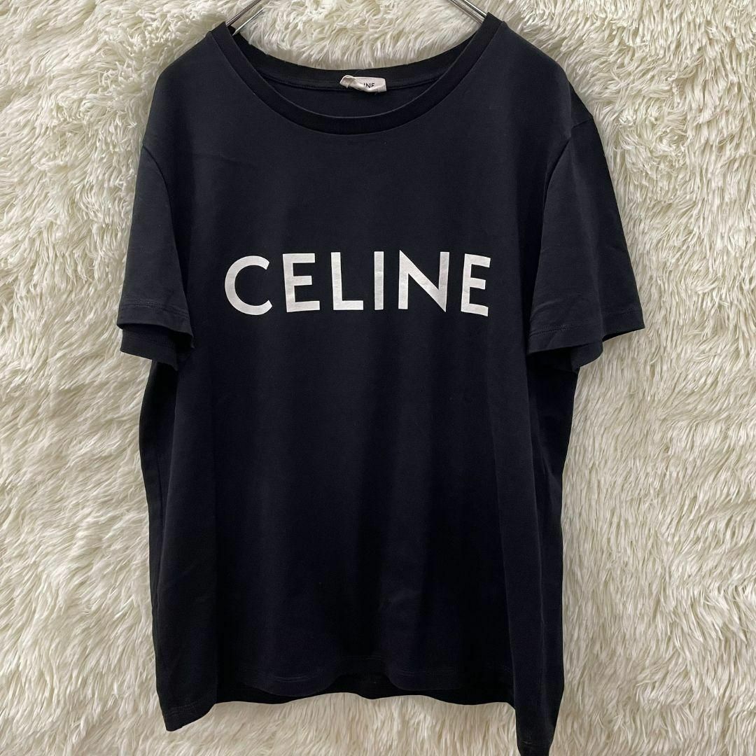 現行‼︎ CELINE セリーヌ Tシャツ ロゴ ホワイト 白 レディース XSミヤのブランド