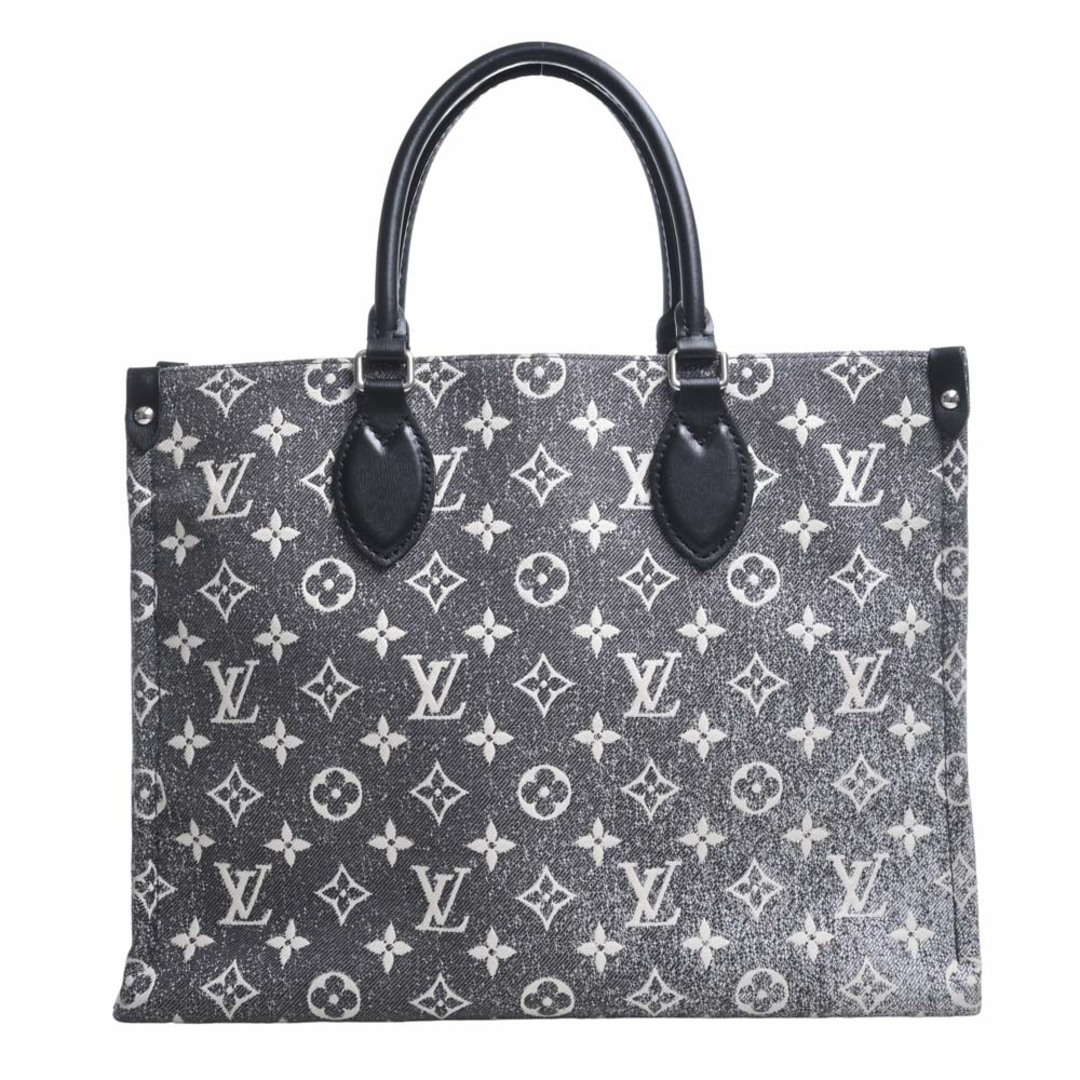 バッグLOUIS VUITTON ルイヴィトン モノグラム ジャガード デニム オンザゴーMM 2WAY トートバッグ M46448 ブラック by