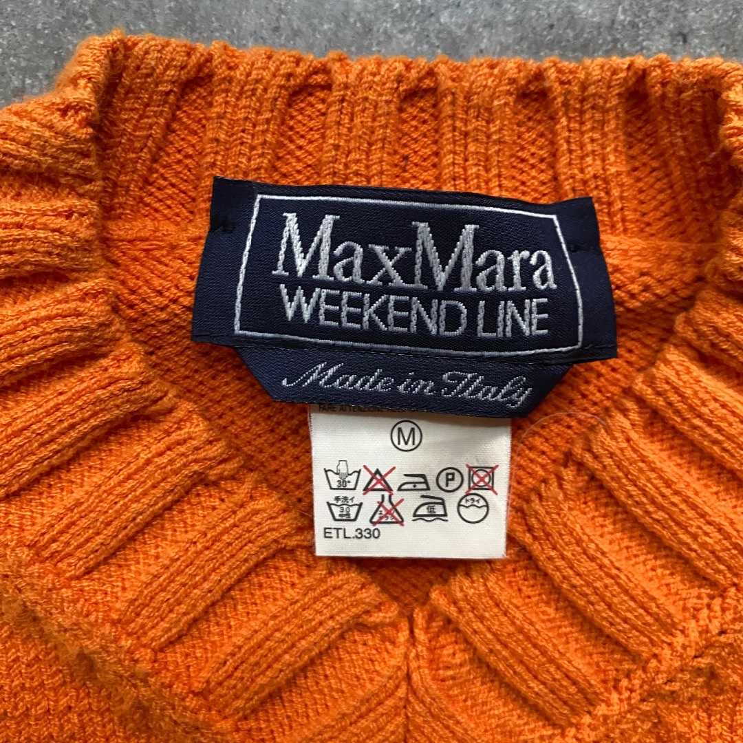 Max Mara(マックスマーラ)のmaxmara マックスマーラ コットンニット イタリア製 M オレンジ メンズのトップス(ニット/セーター)の商品写真