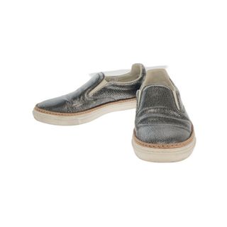 マルタンマルジェラ(Maison Martin Margiela)のMaison Martin Margiela 22 メゾン マルタン マルジェラ 22 クラックレザースリッポンスニーカー メタリックブラック系 表記なし(スニーカー)