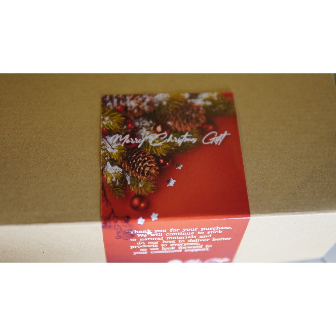 クリスマスキャンドル3点ギフトボックスセット ハンドメイドのインテリア/家具(アロマ/キャンドル)の商品写真
