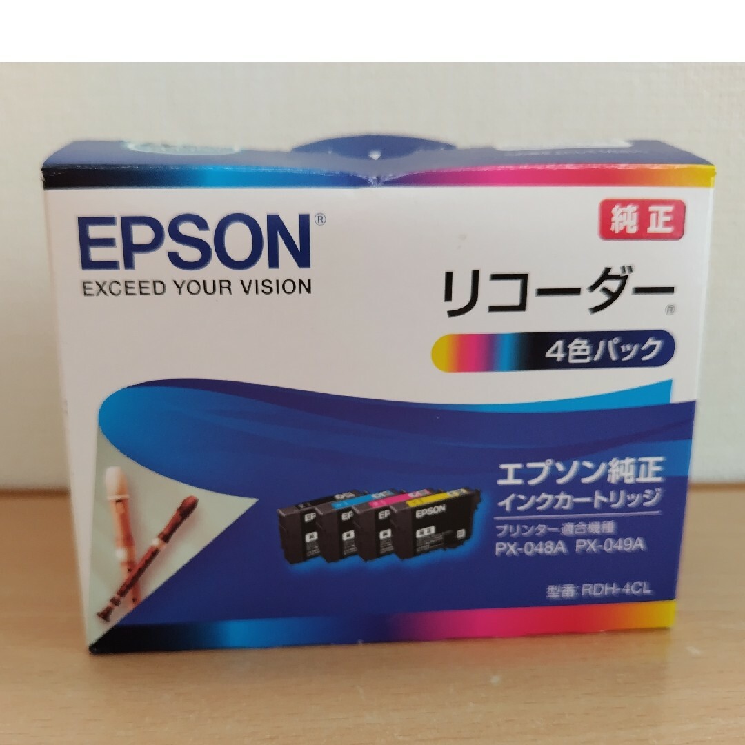 EPSON(エプソン)のエプソン純正インクカートリッジ　リコーダー　4色パック スマホ/家電/カメラのPC/タブレット(PC周辺機器)の商品写真