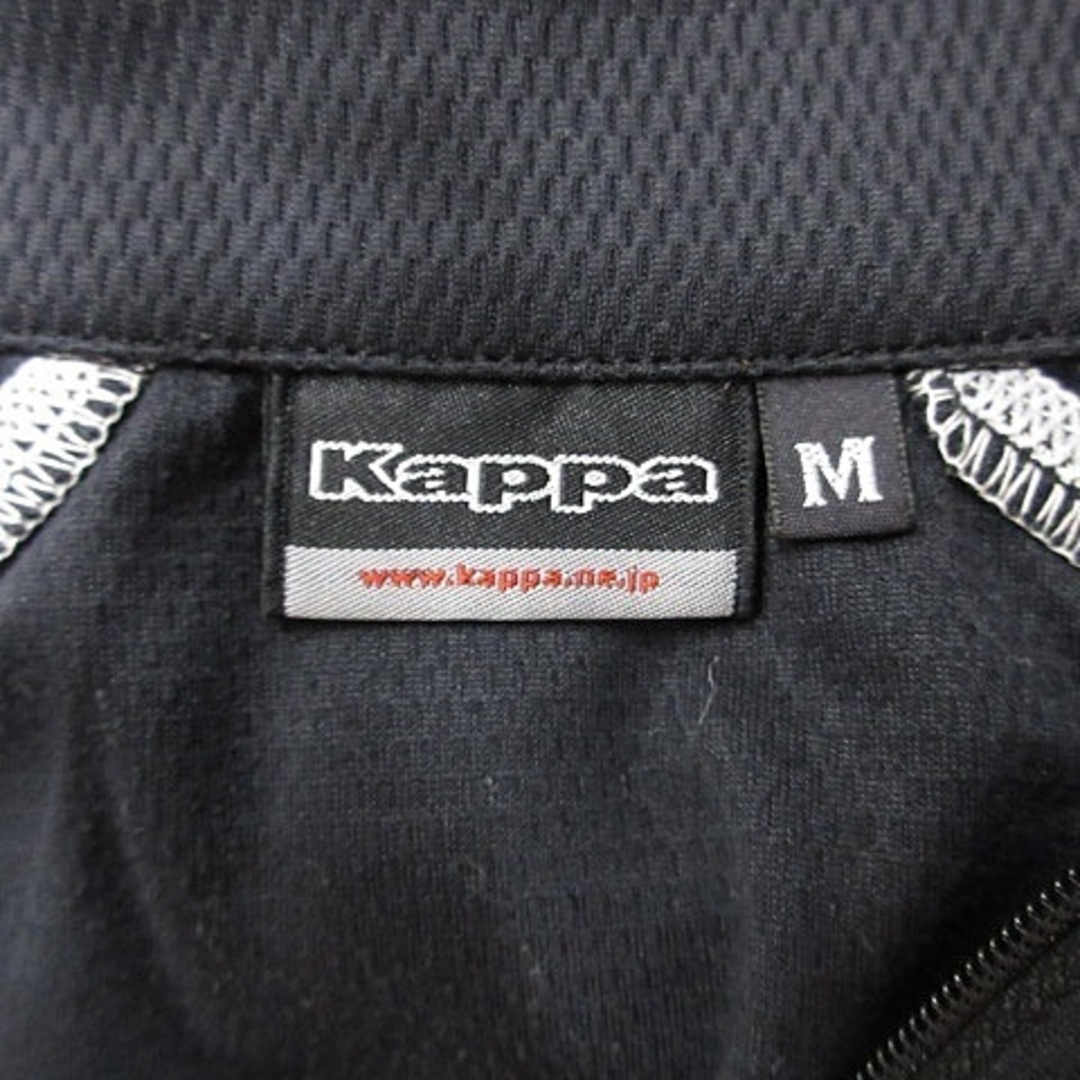 Kappa(カッパ)のカッパ シャツ ゴルフ 長袖 ハーフジップ ロゴ ワッペン ストレッチ 黒 M スポーツ/アウトドアのゴルフ(ウエア)の商品写真