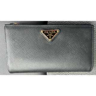 プラダ(PRADA)のPRADA 黒財布　メンズ、レディース兼用(折り財布)