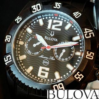 ブローバ(Bulova)の【BULOVA】ブローバ/メンズ腕時計/お洒落/ブラック/展示品特価/激レア(腕時計(アナログ))