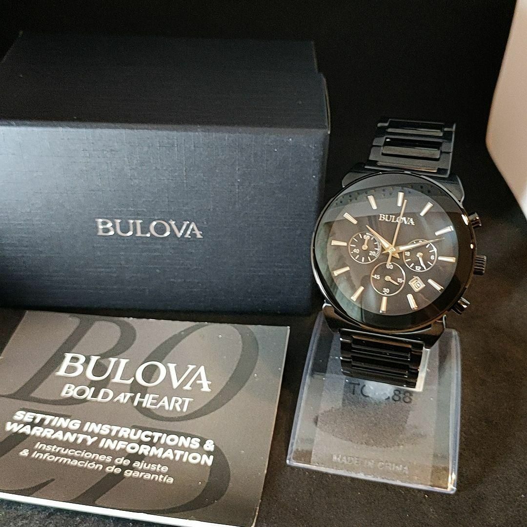 【BULOVA】ブローバ/メンズ腕時計/お洒落/ブラック色/展示品特価/高級