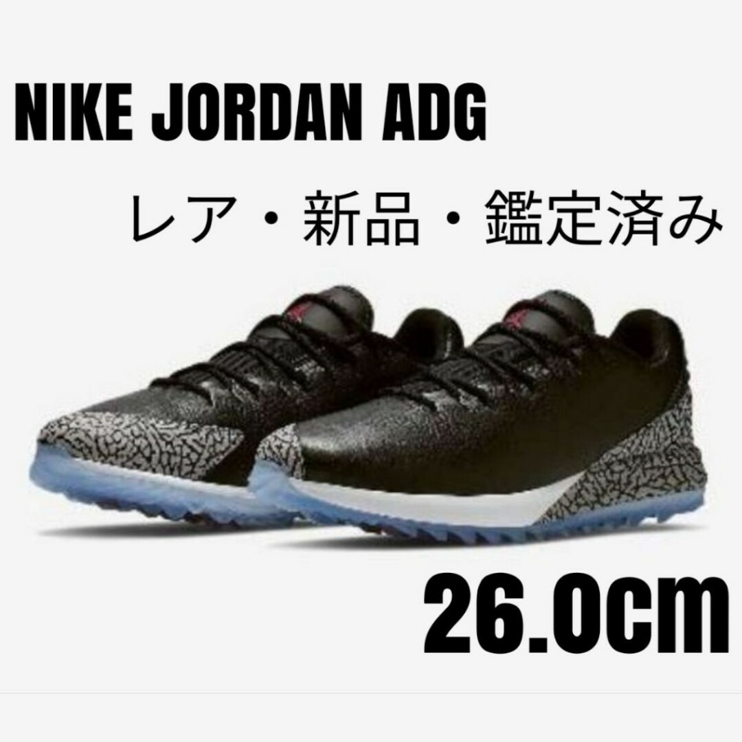 Jordan Brand（NIKE）(ジョーダン)のレアモデルNIKEナイキJORDAN ADG BLACK CEMENT 26.0 スポーツ/アウトドアのゴルフ(シューズ)の商品写真