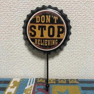 新品☆ボトルキャップ型 壁掛け フック DON'T STOP アメリカン 雑貨(その他)