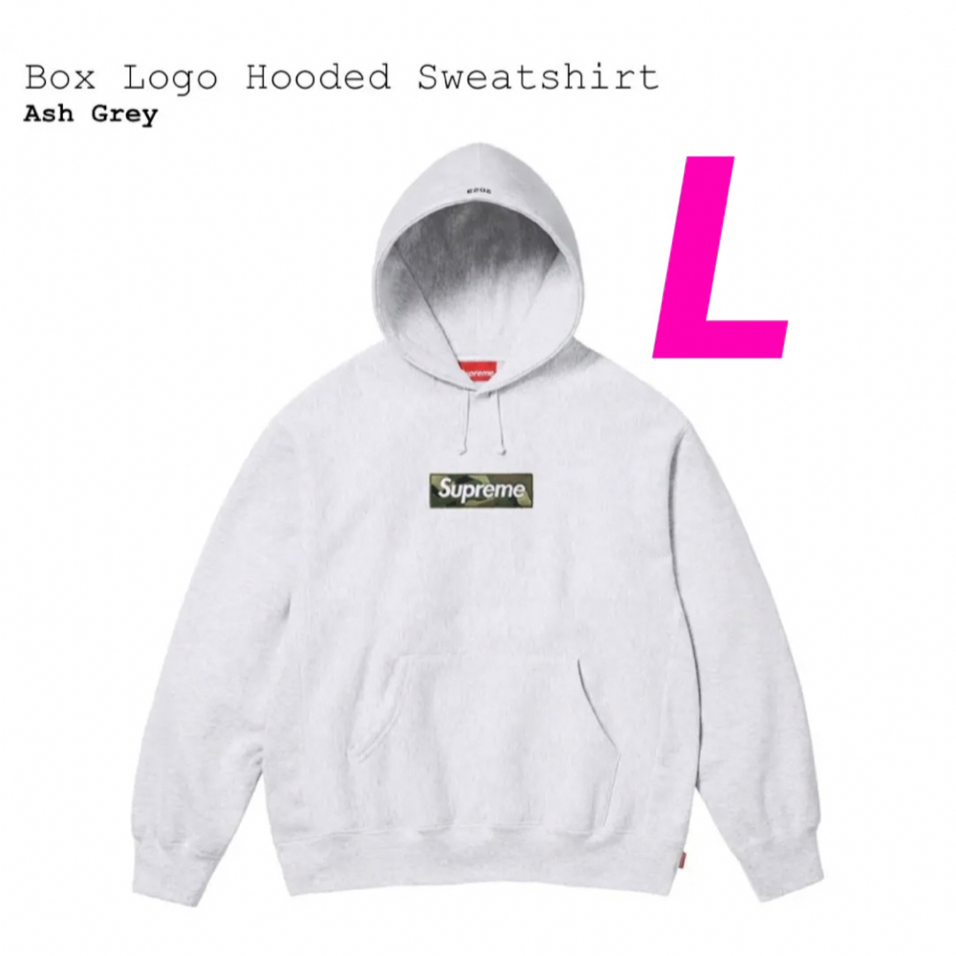 メンズSupreme Box Logo Hooded Sweatshirt Grey