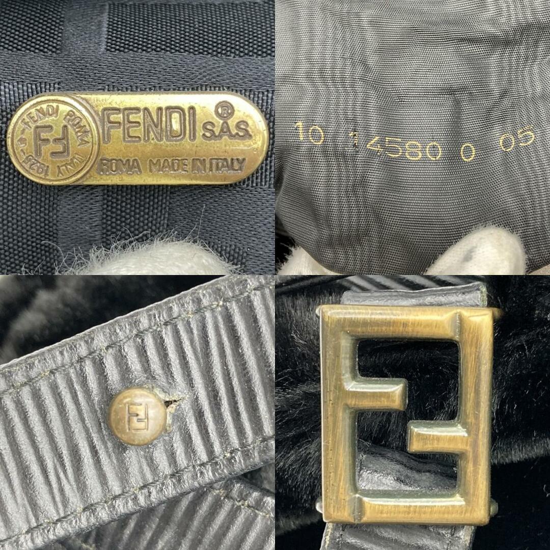 FENDI(フェンディ)のFENDI フェンディ ファー リュック デイパック バッグ ブラック 黒 ファー素材 レディース ファッション ヴィンテージ 中美品 14580 USED 【中古】 レディースのバッグ(リュック/バックパック)の商品写真