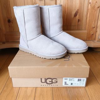 アグ(UGG)のUGG ムートンブーツ　アグ　25㎝　FEA ピンク　ラベンダー　ベージュ(ブーツ)