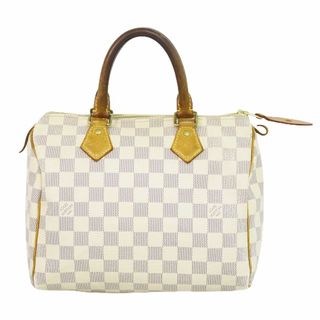 ルイヴィトン(LOUIS VUITTON)の本物 ルイヴィトン LOUIS VUITTON LV スピーディ 25 ダミエ アズール ミニ ボストンバッグ ハンドバッグ ホワイト N41371 Speedy バッグ 中古(ボストンバッグ)